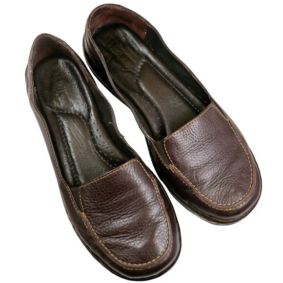 Born Baron Loafers Women’s Size 5M Brown Leather Slip-On Moc Comfort - Picture 3 of 5